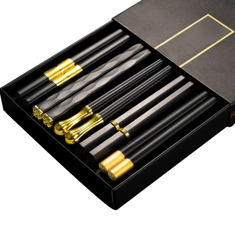 5Pairs High Quality Japanese Non-Slip Chopsticks Korean Home Hotel Restaurant Portable Healthy Food Stick For Sushi Chopsticks